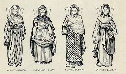De Galerij van Britse Kostuums: De Kleding van Denen & Latere Angelsaksen, ca. 1934