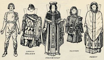De Galerij van Britse Kostuums: De Kleding van Denen en Latere Angelsaksen, ca. 1934