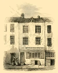 Het huis van de geest in Cock Lane, circa 1872.