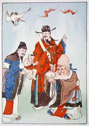 De goden van geluk, kantoor en lange levensduur, 1922