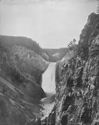 De grote watervallen van de Yellowstone, 19e eeuw