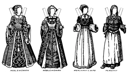De Grote Galerij van Britse Kostuums: Kleding Gedragen in de Tijd van Hendrik de Achtste, ca. 1934