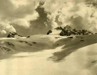 De Hallstätter Gletsjer, Dachstein Gebergte, Opper-Oostenrijk, ca. 1935