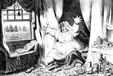 Het vijandige uitzicht van Lady Hamilton, 19e eeuw