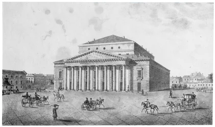 Het Keizerlijke Bolshoi Kamenny Theater, St. Petersburg, Rusland, 1820s