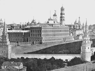 Het Keizerlijk Paleis binnen het Kremlin, Moskou, Rusland, 1895