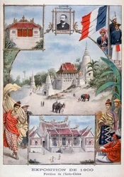 Het Indochina paviljoen op de Wereldtentoonstelling van 1900, Parijs, 1900
