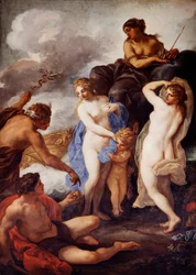 Het oordeel van Paris, schilderij door Daniel Seiter, Chiswick House, Londen