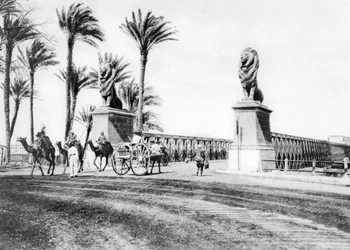 De Kasr-El-Nile Brug, Caïro, Egypte, ca. 1920s