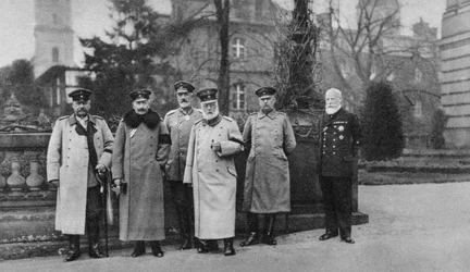 De koning van Beieren bezoekt het hoofdkwartier van het keizerlijke Duitse leger