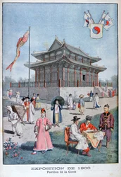 Het Koreaanse paviljoen op de Wereldtentoonstelling van 1900, Parijs, 1900