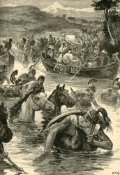 De Macedoniërs steken de Jaxartes over, 1890