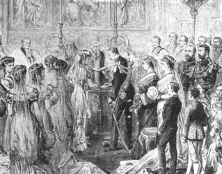 Het huwelijk van de hertog van Connaught met prinses Louise Margaret van Pruisen