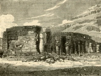 Het Memnonium in Thebe, 1890