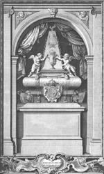 Het monument van koning James II. Opgericht in...Parijs in het jaar 1703., ca. 1753
