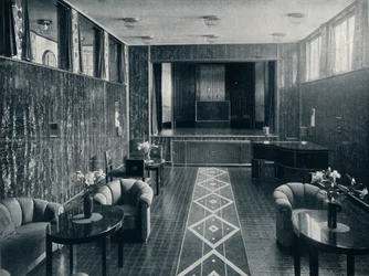 De Muziekkamer van het Stocletpaleis, Brussel, België, ca. 1914
