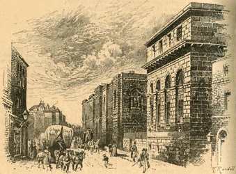 De Old Bailey, Londen, begin 19e eeuw ca. 1890