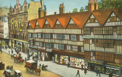 De oude huizen, Holborn, Londen, ca. 1910