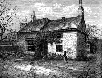 Het oude landhuis, Morley, Leeds, West Yorkshire, geboorteplaats van Sir Titus Salt, ca. 1880