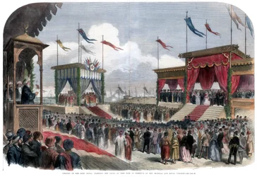 De opening van het Suezkanaal, Port Said, Egypte, 17 november 1869