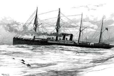 De stoomschip Orient van de Orient Steam Navigation Company, ca. 1880