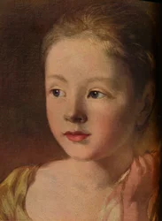 De dochters van de schilder achtervolgen een vlinder (detail)