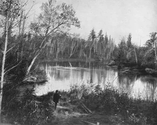 De Peshtigo-rivier, Wisconsin, VS, c1900