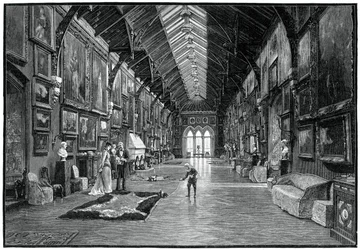 De schilderijengalerij, Kilkenny Castle, 19e eeuw
