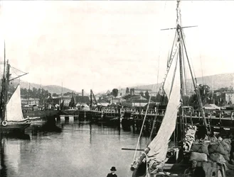 De Haven van Hobart, Tasmanië, Australië, 1895