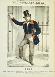 De postbode klopt, ca. 1855