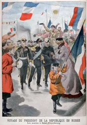De president van de Republiek Frankrijk bezoekt Sint-Petersburg, Rusland, 1902