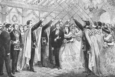 De Prins en Prinses van Wales bij de Oxford Herdenking...1863, 1901