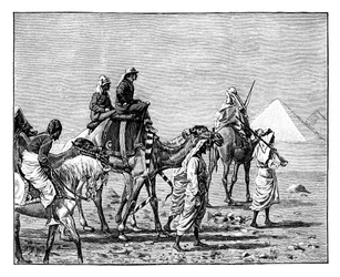 De Prins van Wales bij de Piramides, ca. 1861