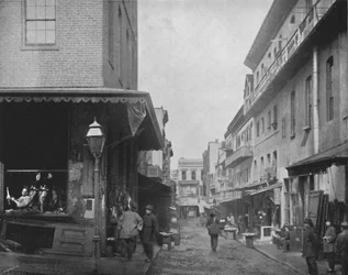 De markt, Chinatown, San Francisco, 19e eeuw