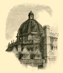 De Radcliffe Bibliotheek, vanaf de binnenplaats van Brasenose, 1898