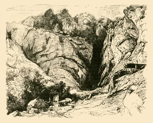 De kloof bij Delphi, scène van de afwijzing van de Galliërs, 1890