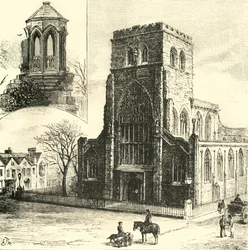 De Refter Preekstoel. De Abdijkerk, 1898