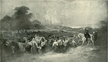 De bevrijding van Lucknow - Het leiden van de slachtoffers naar het Britse kamp, 1901