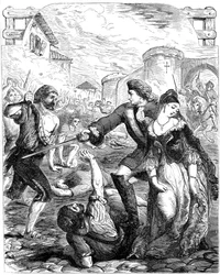 De redding van de hertogin van Popoli, 18e eeuw