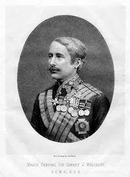 De zeer eerbiedwaardige Garnet Joseph Wolseley, Britse veldmaarschalk, 1880