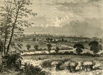 De Romeinse weg, Tufnell Park, in 1838, c1876