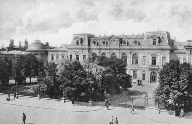 Het Koninklijk Paleis in Boekarest, Roemenië, begin 20e eeuw