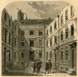 Het huis van de Royal Society in Crane Court, 1897