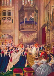 Het koninklijk huwelijk, St. Georges Kapel, Windsor, 10 maart 1863, 1910