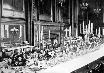 De eetkamer van de voorzitter, House of Commons, Westminster, Londen