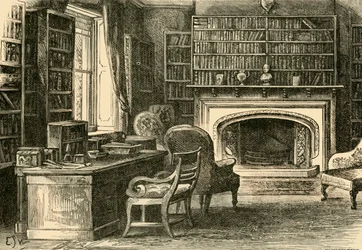 De studeerkamer in Hawarden, 1898