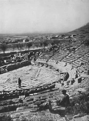 Het Theater van Dionysus op de zuidelijke helling van de Akropolis, 1913