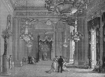 De Troonzaal, Buckingham Palace, Westminster, Londen, ca. 1875 1878