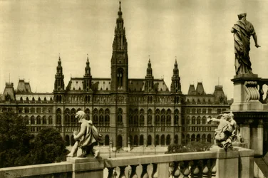 Het Stadhuis, Wenen, Oostenrijk, ca. 1935