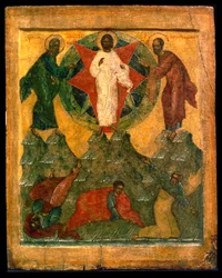 De Transfiguratie van Jezus, Russische icoon, begin 16e eeuw